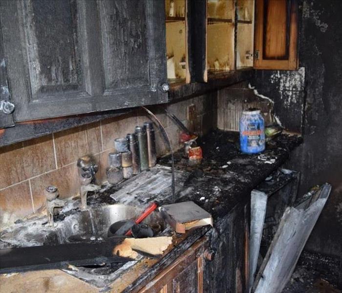kitchen after fire
