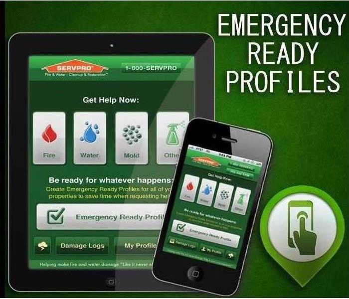 Emergency Ready Profile graphic with green background