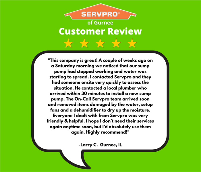 Review from a customer in Gurnee, IL