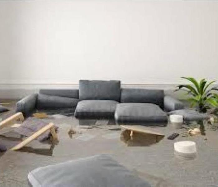 furniture in standing water